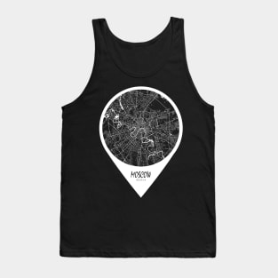 Moscow, Russia City Map - Travel Pin Tank Top